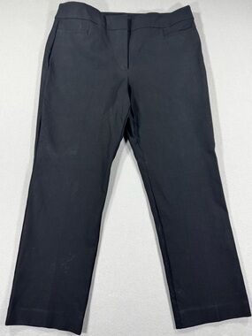 Ann Taylor Classic Black Stretch Straight-Leg Dress Pants size 14